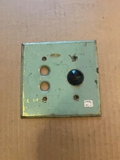 vintage brass 1 button with red indicator switch cover plate