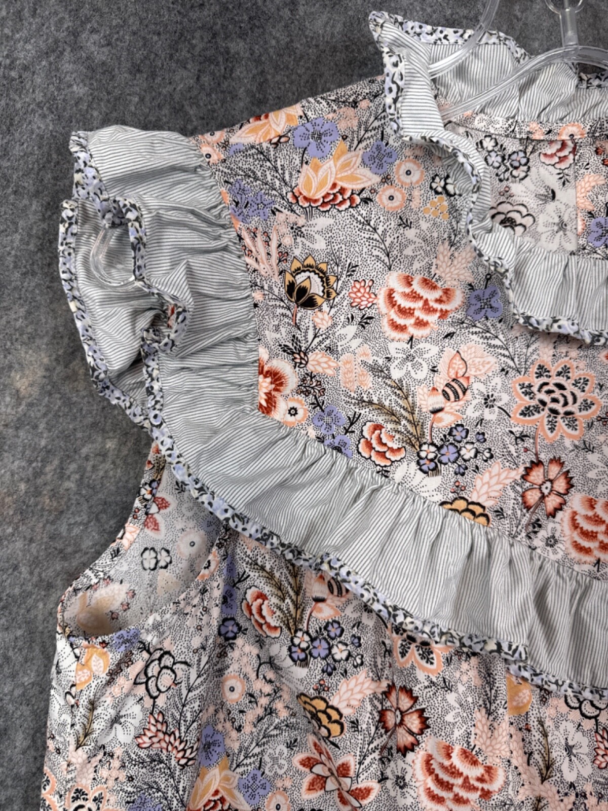 La Vie Rebecca Taylor Womens Top Tank L Ruffle Garden Feminine Romantic Cottage