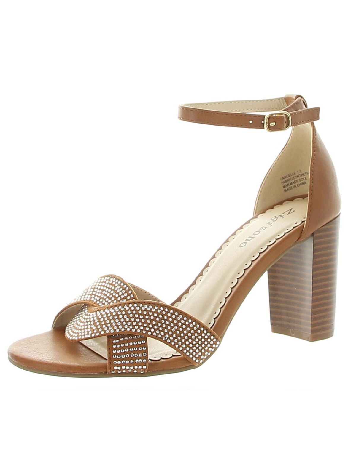 ZIGI SOHO Женские коричневые босоножки на блочном каблуке с круглым носком Garcelle с ремешками на носке размер 85 м 3790₽