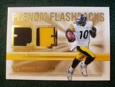 2007 SP Rookie Threads Santonio Holmes Phenom Flashbacks Two Color Jersey PHF-SH