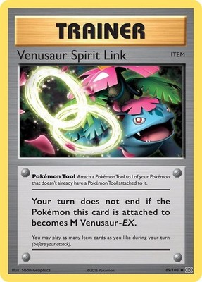 Venusaur Spirit Link 89/108 XY - Evolutions LP-NM Pokemon TCG