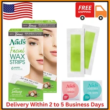 24  Nad'S Facial Wax Strips (Pack of 2)  - Facial Hair Removal  - Waxing Kit