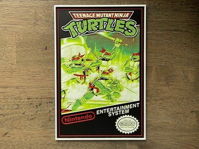 Teenage Mutant Ninja Turtles TMNT NES Nintendo 3D Printed Game Poster