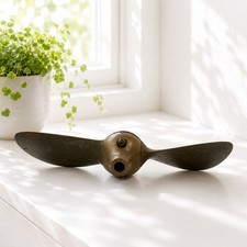 Ancienne hélice de voilier pliable en laiton 11" - hélice marine à deux pales - Naut