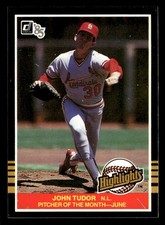 1985 Donruss Highlights #20 John Tudor PITCHER OF THE MONTH [NM] [Base Set Card]
