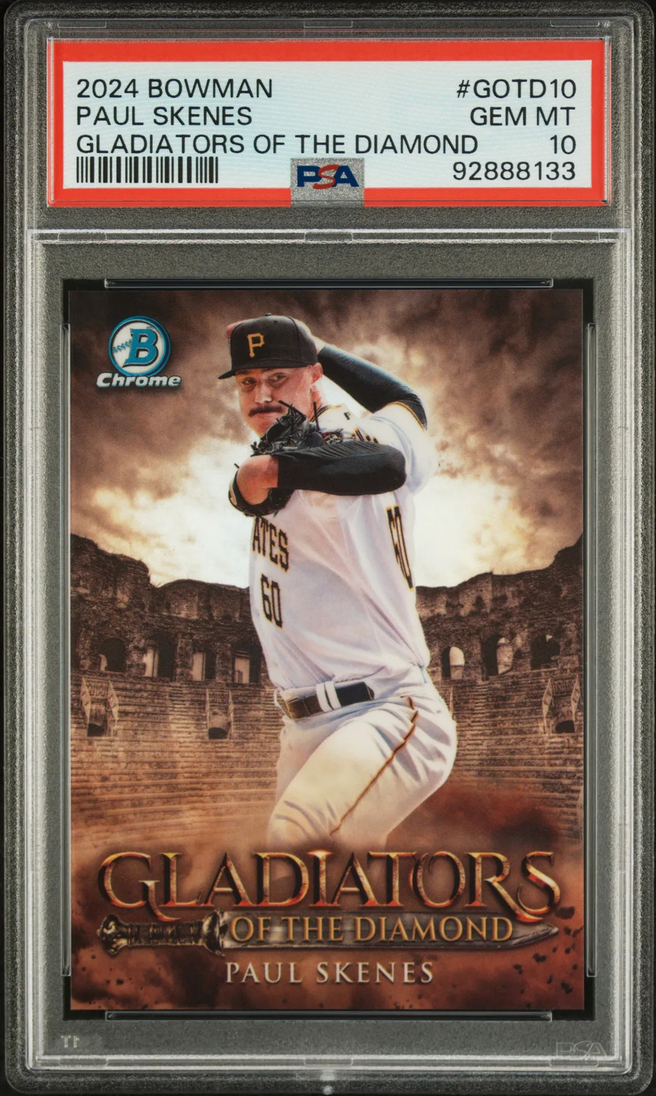 2024 Bowman Gladiators Of The Diamond Paul Skenes #GOTD10 PSA 10 POP 138