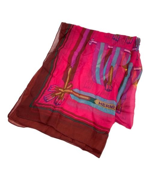 Silk Mus Rin Scarf with Elegant Belt Pattern Design  -image