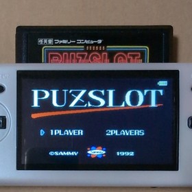 Puzslot W/Box Cartridge Famicom FC NES Rare Retro Good Used Game NTSC-J JP