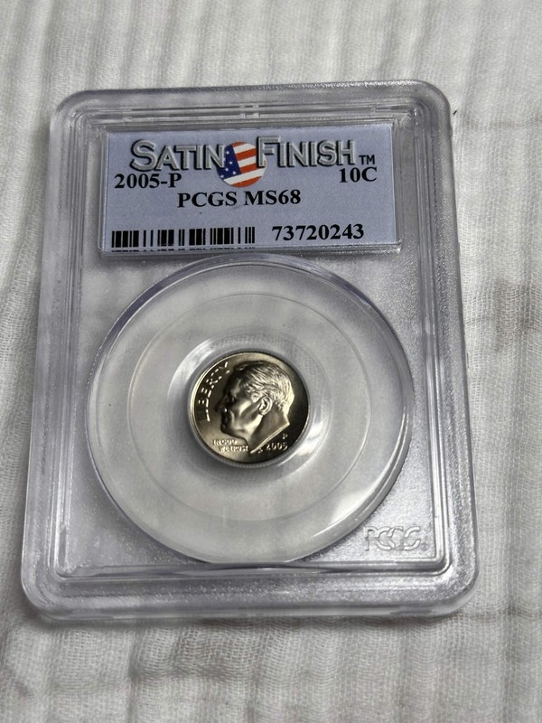 2005-P 10C  Roosevelt Dime PCGS MS 68 FB - Satin Finish