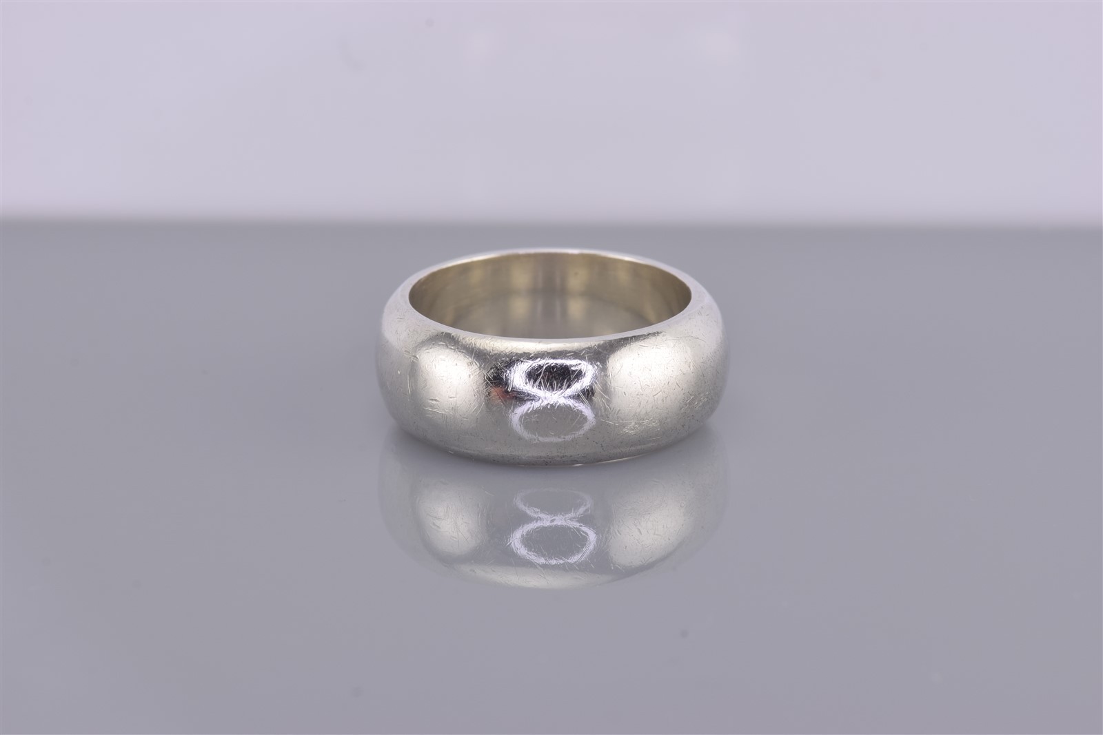 Sterling Silver 9mm Solid Rounded Thick Band Ring… - image 6