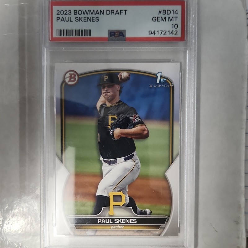 Topps 2023 Bowman Draft 1st Bowman PSA 10 Paul Skenes #BD-14 Pirates