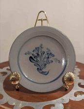 Vintage Rowe Pottery Works 30th Anniversary Salt Glazed Stoneware Tidbit Plate