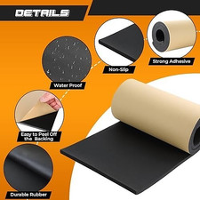 Sponge Neoprene with Adhesive Foam Rubber Sheet 1/2  Thick X 12  Wide X 54  Long