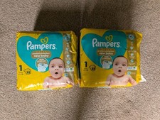 2 packs Pampers Size 1 Nappies Unopened 