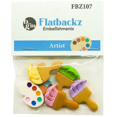 Buttons Galore Flatbackz Embellishments-Artist