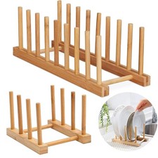 Wooden Dish Drainer Rack Kitchen Dishes Stand Plate Dish Drying Rack Pot Lid Rac