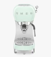 Smeg ECF02RDUK Espresso Coffee Machine with 15 Bar Pump, 1350W Pastel Green