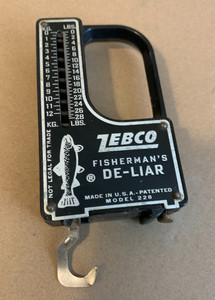 Vintage Zebco Fisherman’s De-Liar Scale Model 228 28 lb Fish Scale USA