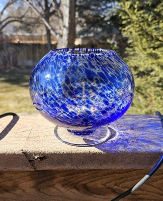 William Yeoward Blue Vanessa Bowl Vase