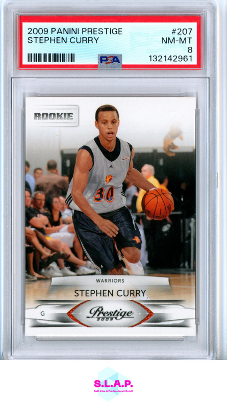 STEPHEN CURRY PANINI PRESTIGE ROOKIE2009 207 PSA 8