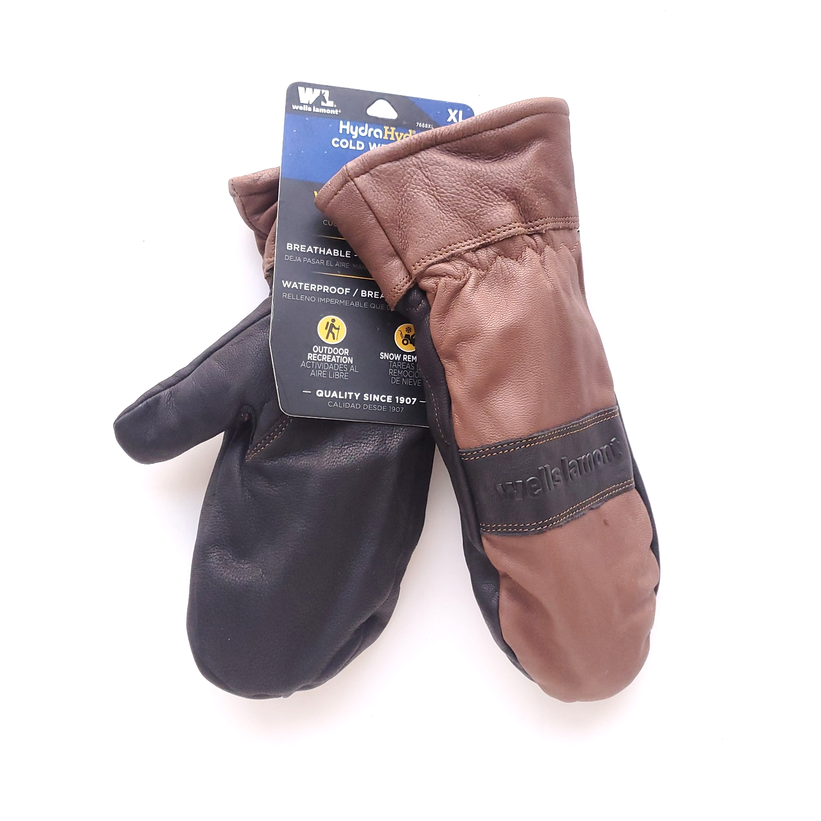 Wells Lamont Hydrahyde Leather Gloves Brown XL