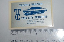 Vintage Nos Drag Racing Class Winner Decal Twin City Dragstrip
