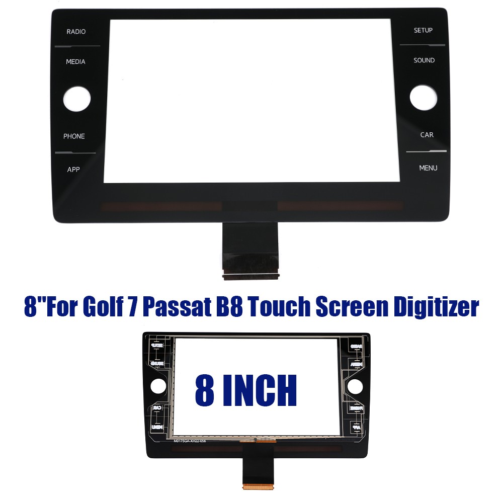 8" Touch Screen Digitizer For VW Golf 7 7.5 Passat B8 Radio 5G6919605B SETUP Button