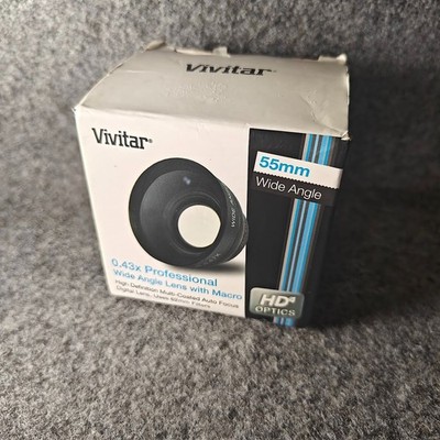 Vivitar 55mm 0.43x Wide Angle Lens NEW HD4 Digital Optics Macro Attachment