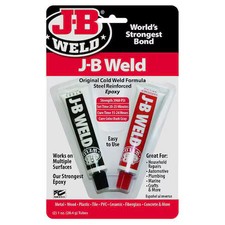 J-B Weld 8265-S Epoxy Adhesive, Two 1 Fl Oz Tubes, Dark Gray, 1:1 Mixing Ratio,