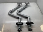 Monitor Desk Mount Stand Arm Screens 2pcs (No Screw) up to 34" -Silver