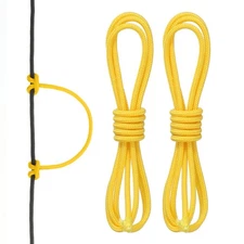 2pcs Archery D Loop Rope 2 FT, Bow D Loop String Release Material, Yellow