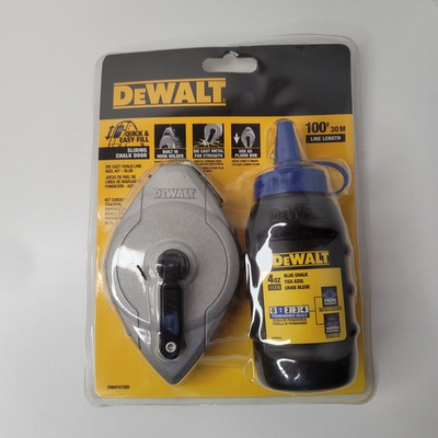 #ad #ad DeWalt Chalk Line Reel Kit 100#x27; 30M Line Length Blue Chalk Brand New NIB $9.99