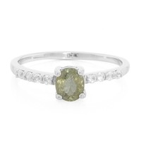 Cavill Ring 925 Silber Platinplattiert Kupferturmalin 0,62Ct Zirkon Damen