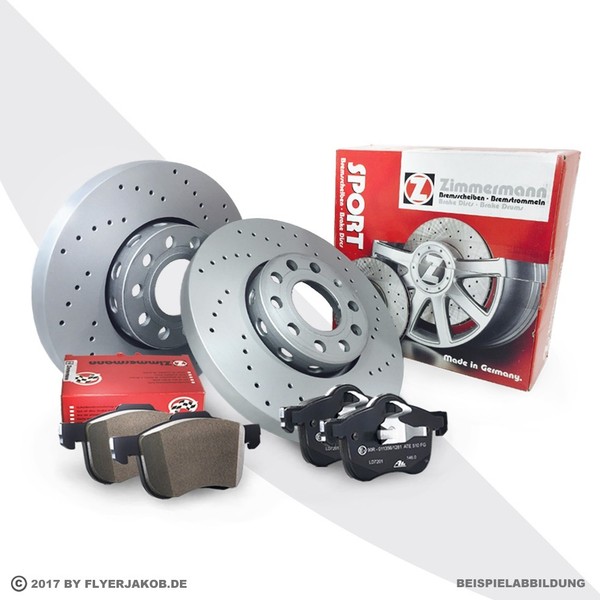 Zimmermann Bremsenset Hinten Sport Bremsscheiben + BremsbeläGe FüR BMW E64-image