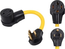 ONETAK NEMA 6-50P to 14-30R ETL Listed 240V 30 Amp 3 Prong Male Yellow/Black