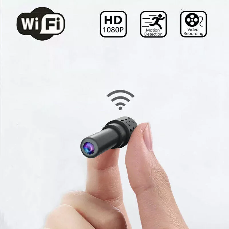 Mini Camera, Wireless WiFi Motion Detects Magnetic Camera, HD 1080P  Portable Home Security Cameras Covert Nanny Cam Small Indoor Outdoor White  Video