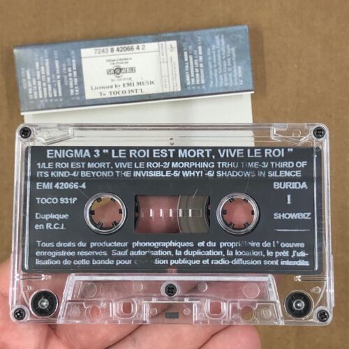 ENIGMA Cassette Tape LE ROI EST MORT VIVE LE ROI 1996 Electronic Ambient Rare - Picture 2 of 5