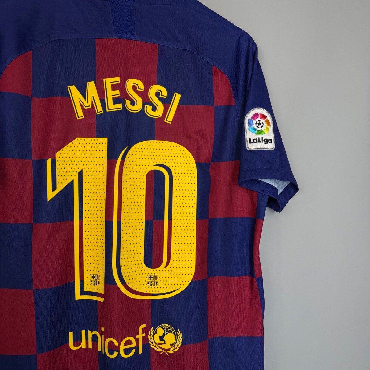 FC BARCELONA SPAIN 2019 2020 HOME FOOTBALL SHIRT JERSEY #10 MESSI