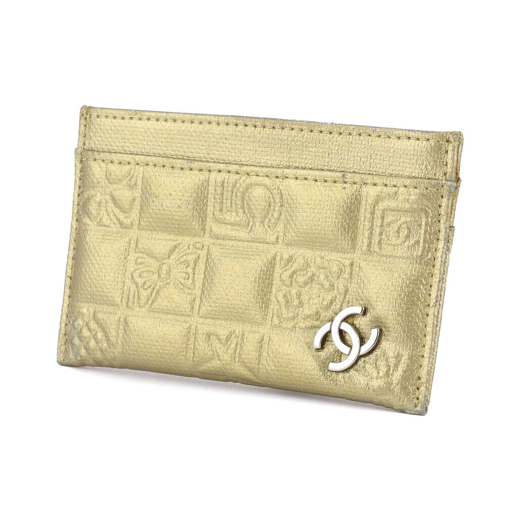 CHANEL card case icon series Leather Authentic used T17634 CHANEL card case icon series Leather Authentic used T17634