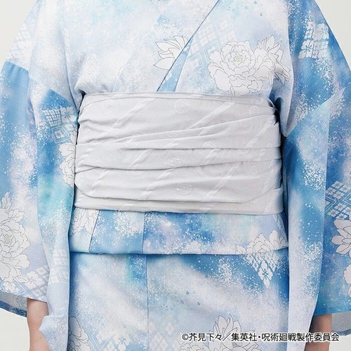 Jujutsu Kaisen Mujer Yukata & Obi Set Satoru Gojo Modelo Azul Talla M/L Japón - Imagen 11 de 18