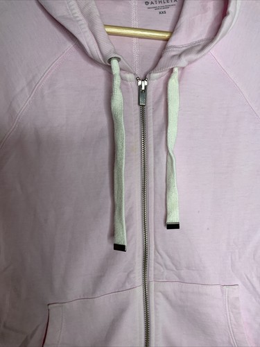 Athleta Full Zip Drawstring Hoodie Pullover Damen Gr. XXS Pink - Bild 3 von 5