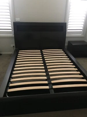 Double Bed With 2 Drawer Storage Bookshelf Storage Bedside Table