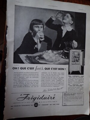 KÜHLSCHRANK + Foto VOIGTLÄNDER + TITO Filter Reklame Papier ILLUSTRATION 1934