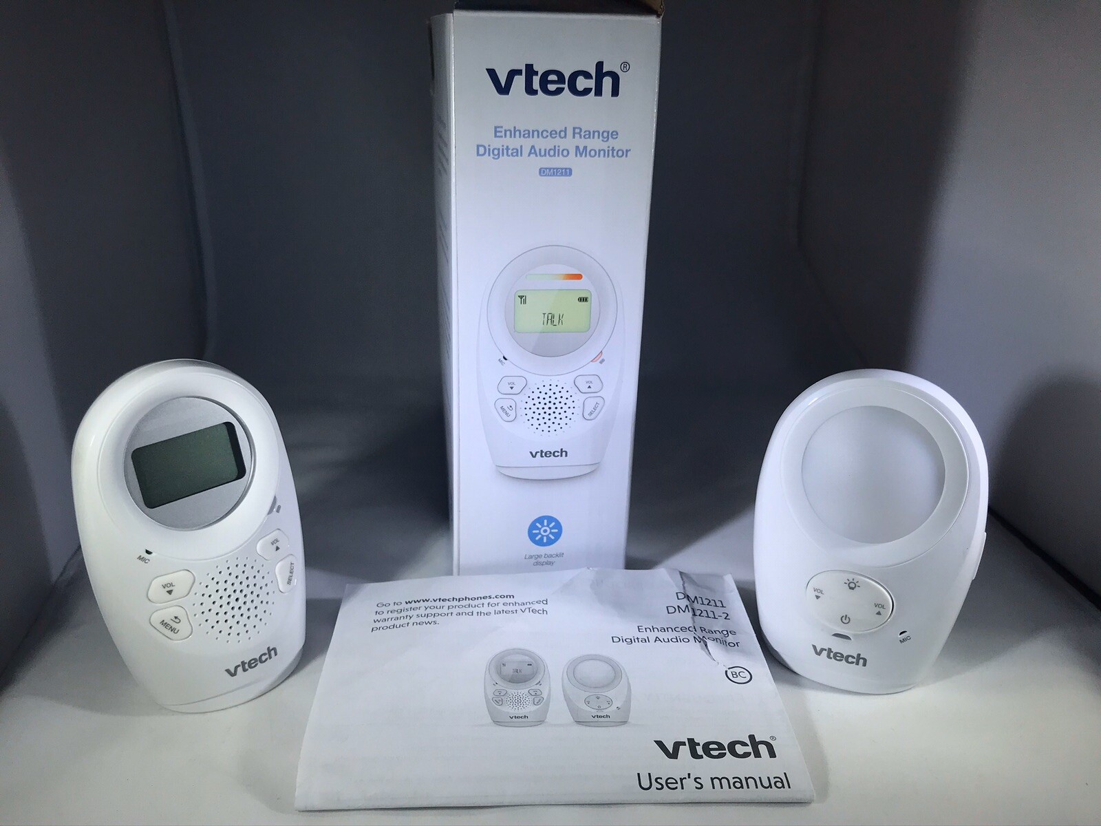 vtech enhanced range digital audio monitor dm1211