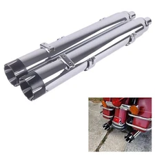 SHARKROAD 4" Slip On Mufflers Exhaust for Indian 2014-UP Chief Chrome
