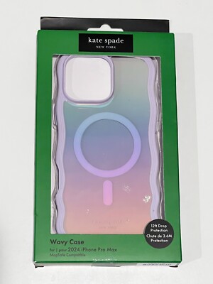 Kate Spade Wavy Case w/ Magsafe for iPhone 16 Pro Max - Opal Iridescent  OPEN BOX | eBay