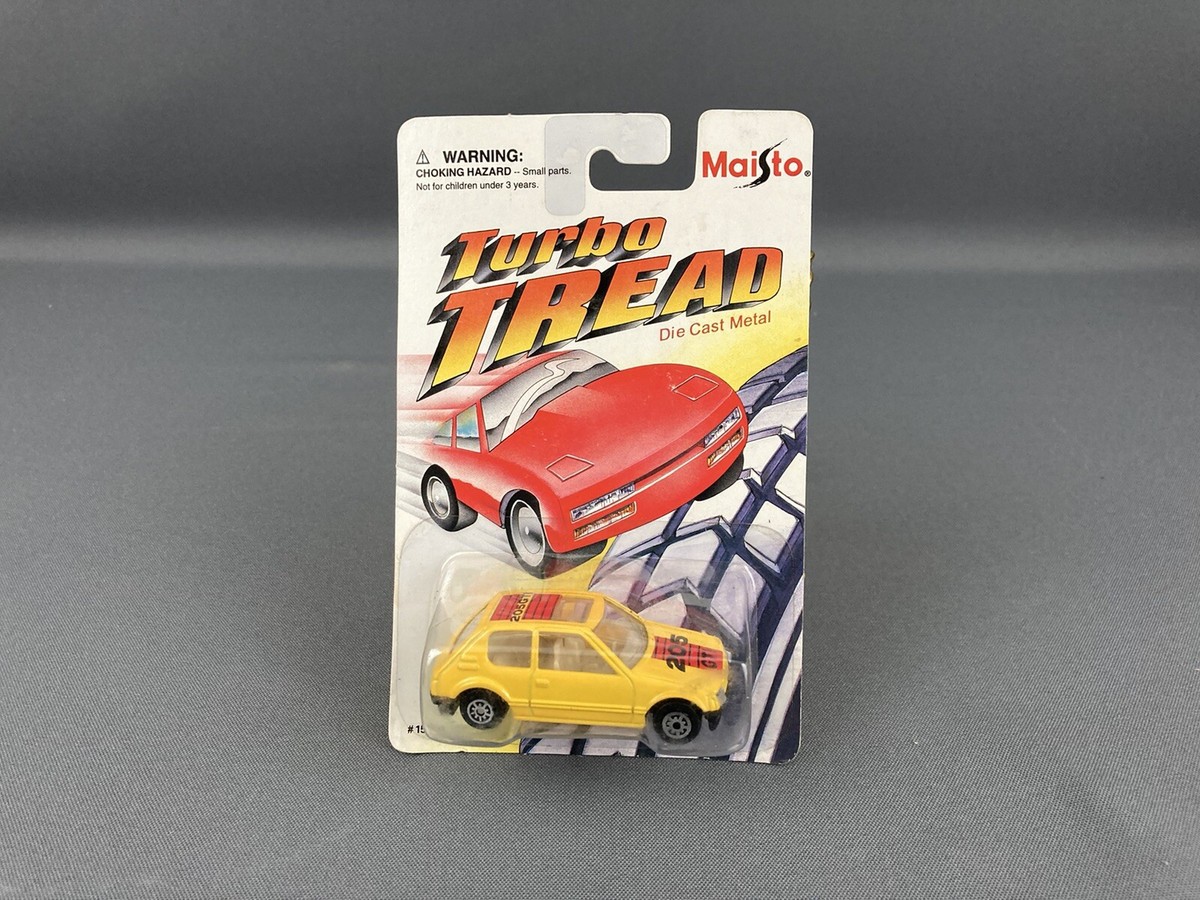 Maisto Turbo Tread 1/64 Scale Diecast Peugeot 205 GTI Yellow NIB