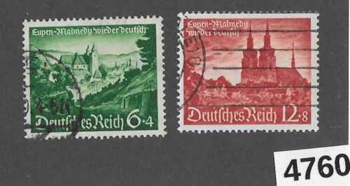 #4760 Jeu de timbres d'occasion B174 - B175/1940/Troisième Reich Allemagne Eupen & Malmedy - Photo 1 sur 1