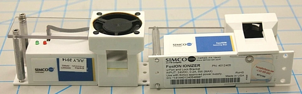 4012405 (LOT OF 2) / 2 FUSION IONIZER W/FAN 24VDC, 0.2A, 5W / SIMCO Foto 3 de 4