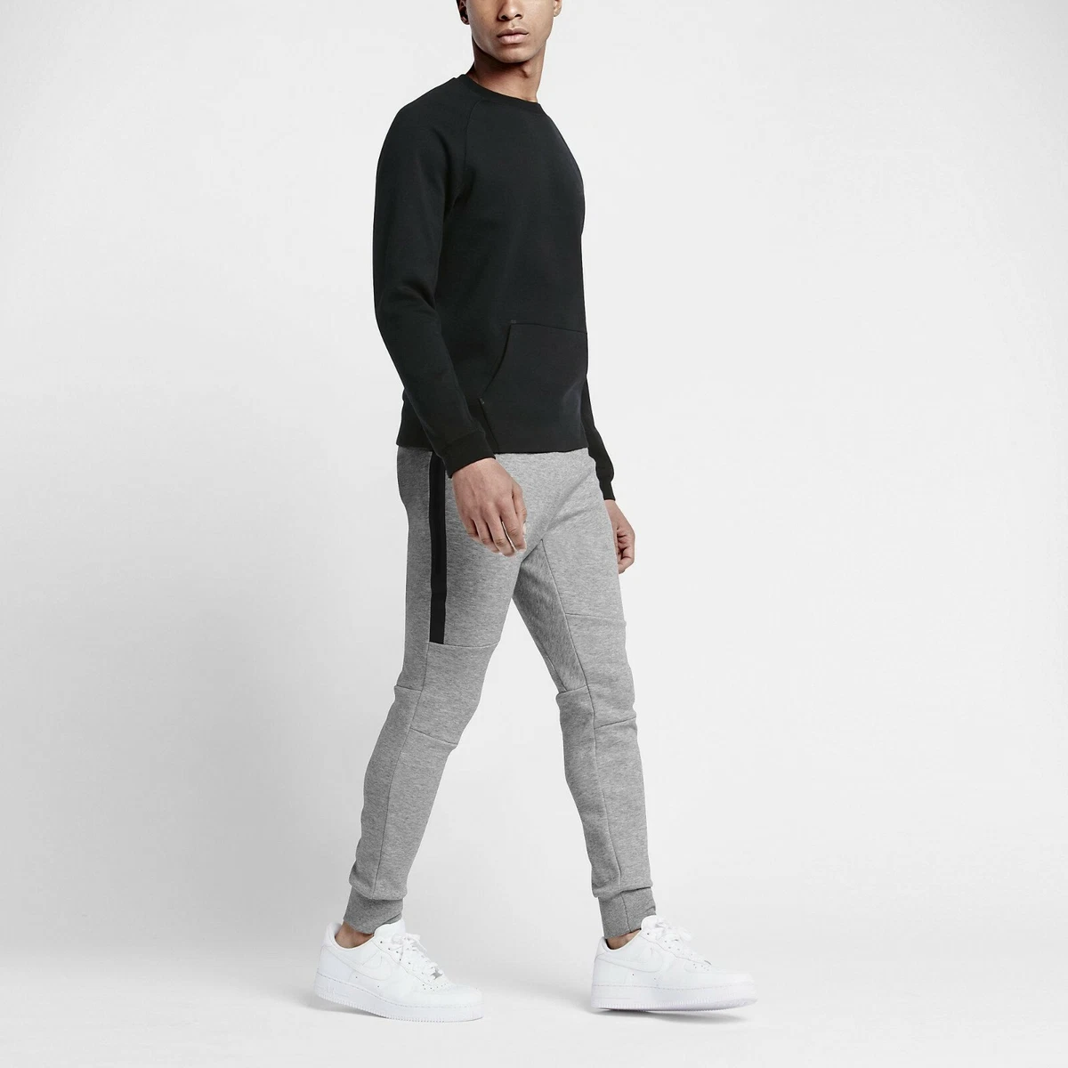 Nike Tech Fleece Pants (Dark Grey Heather/Black/White)